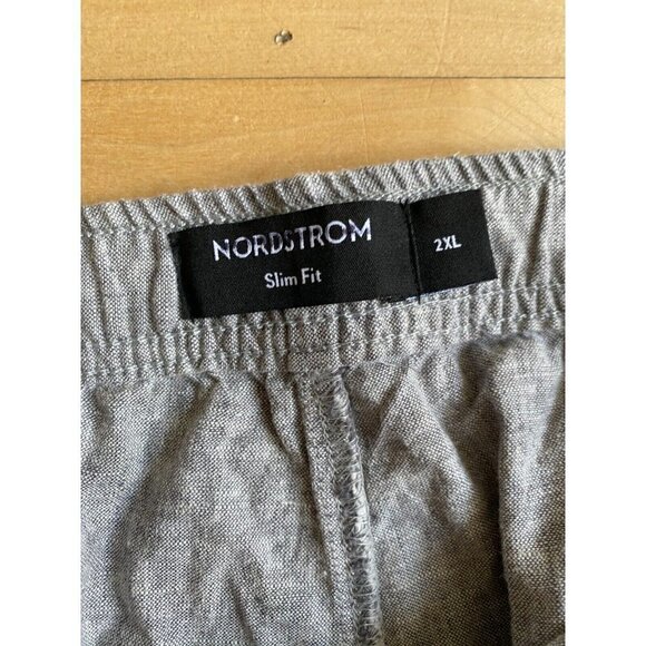 NORDSTROM BNWT Slim Fit pant Linen cotton blend Trousers sz 2XL drawstring - Picture 4 of 8